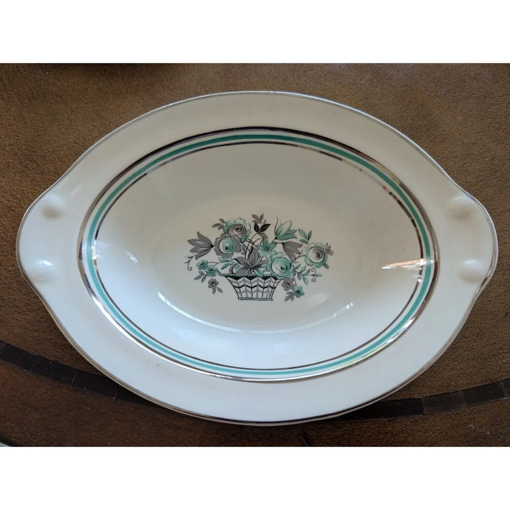 Vintage 1941 Taylor Smith Taylor 8414 Dinnerware Set – 90+ Pcs Basket of Flowers